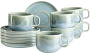 Mäser Súprava šálok na kávu s podšálkami Cordelia Atacama Green, 6+6 ks