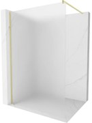 Mexen Kioto, sprchová zástena Walk-In 70 x 200 cm, 8mm sklo námraza, zlatý matný profil, 800-070-101-55-30