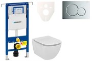 Cenovo zvýhodnený závesný WC set Geberit do ľahkých stien / predstenová montáž + WC Ideal Standard Tesi 111.355.00.5NF2
