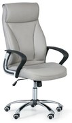 Kožené kancelárske kreslo DERRY, sivá