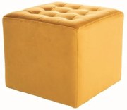 Horčicový taburet LORI VELVET