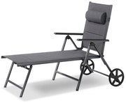 Livarno home Hliníkové ležadlo Toronto, antracitová  (100341993)