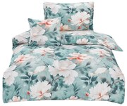 Tyrkysové 3-dielne obliečky na jednolôžko z mikrosaténu 140x200 cm Selma – My House