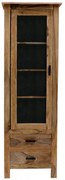 Vitrína Rami 60x180x45 indický masív palisander Natural