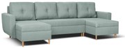Rohová sedacia súprava s funkciou spania DORIS MAX Mätový