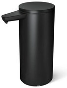 Matne čierny bezdotykový oceľový dávkovač mydla 414 ml – simplehuman