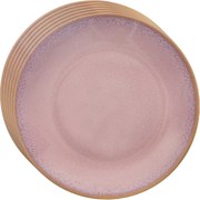 Orion Súprava keramických dezertných tanierov Glaze ružová 20,5 cm, 6 ks