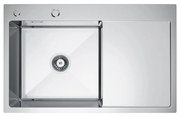 Erga HD, 1-komorový oceľový drez 780x490x210 mm, ľavý, oceľová, ERG-MLS-HD7849L