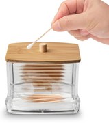 Organizér / Zásobník na vatové tyčinky, s bambusom, WHITNEY