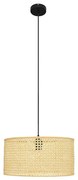 Luster na lanku ALBA 1xE27/15W/230V pr. 40 cm ratan/čierna