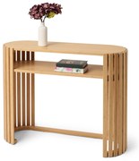 Konzola »HOLT« z bambusu s lamelovými prvkami