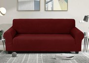 Elastický žakárový poťah na dvojmiestnu pohovku BestBerg / vínová