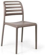 COSTA BISTROT záhradná stolička bez podrúčok tortora