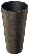 Kvetináč Furu okrúhly Slim eco Wood 250 – káva eco