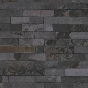 Vliesové tapety na stenu IMPOL 35582-5 Wood and Stone 2, obkladový kameň štiepaná bridlica sivo-čierna, rozmer 10,05 m x 0,53 m, A.S.Création