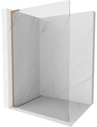 Mexen Kioto L, sprchová zástena Walk-In 50 x 200 cm, 8mm číre sklo, medený matný profil, 800-050-103-65-00
