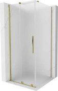 Mexen Velar posuvná sprchová kabína 110 x 110 cm, matné sklo, zlatá - 871-110-110-31-50