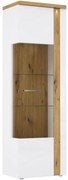 Vitrína Tuluza TUZV811RB biela/artisan