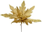 Zlatá dekorácia kvetina vianočná hviezda Poinsettia - Ø 48*50 cm
