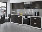 Kuchynská linka Belini 180 cm eben kráľovský s pracovnou doskou Neptun TOR NEPTUN/2/WT/HK/0/P