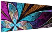 Obraz - Abstrakcia, kvetina (120x50 cm)