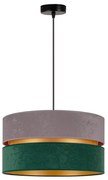 Duolla - Luster na lanku DUO 1xE27/15W/230V pr. 40 cm šedá/zelená/zlatá