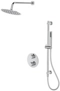 Cersanit Zen, podomietková sprchová súprava s dažďovou a ručnou sprchou, chrómová, S952-032