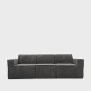 Trojmiestna sedačka LYKKE tmavosivá 746857