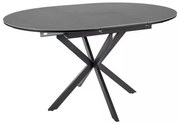 Jedálenský stôl Maxwell II 100 x 100 cm, sivá / čierna