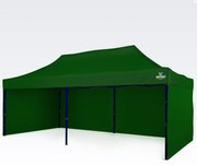 BRIMO Záhradný altánok 3×6 m – skladací s 3 stenami | BRIMO® - s 3 stenami - Zelená 24