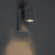 Vonkajšia nástenná lampa antracit IP44 so senzorom súmraku - Solo