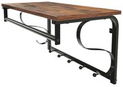 Vasagle Vešiak na stenu HENRY, 60x30x32cm, čierna/hnedá