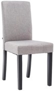 Stolička Inn - látka, nohy čierne - Svetlo sivá
