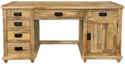 furniture-nabytek.cz - Drevený kancelársky stôl z masívu mango 160x80x80