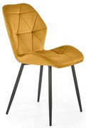 Jedálenská stolička Pelor, žltá / čierna