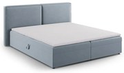 Svetlomodrá boxspring posteľ s úložným priestorom 160x200 cm Arendal – Cosmopolitan Design