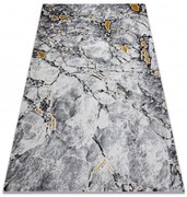 Koberec GLOSS 528A 58 mramor - slonia kosť, čierny