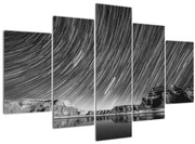 Čiernobiely obraz hviezdnej oblohy (150x105 cm)