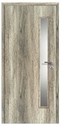 Doornite Interiérové dvere Verto, 80 L, 820 × 1970 mm, fólie, ľavé, dub Grand, presklené