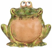 Keramická záhradná dekorácia Roztomilá žaba, 13 x 10 x 12 cm, 13 cm