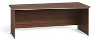 Rohový kancelársky písací stôl ARRISTO LUX, oblúk pravý, 2000 mm, orech