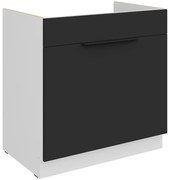 Kuchynská skrinka Aria-Bl/Wh Anti Fingerprint 80zl 1s Bb