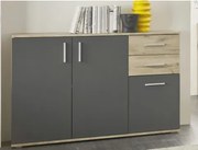 Komoda s 2 zásuvkami Bacalar, dub viking/sivá%