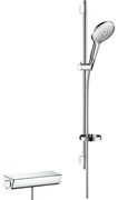 Hansgrohe Raindance Select S, sprchová súprava 150 3jet s termostatom Ecostat Select a sprchovou tyčou 90 cm, biela/chrómová, HAN-27037400