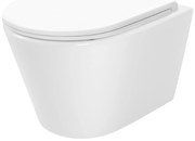Rea Tito, závesná WC misa 495x360x355 mm, Tornado NFQ + WC sedadlo s pomalým zatváraním, biela lesklá, REA-C6800