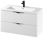 Cersanit Tirso, závesná umývadlová skrinka 994x447x572 mm + keramické umývadlo, biela matná, S801-542