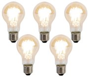 Sada 5 stmievateľných LED žiaroviek E27 Kelvin A60 Goldline 8W 806lm 2000-2700K