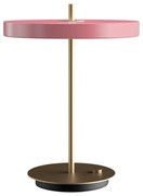 Ružová LED stolová lampa so stmievačom s kovovým tienidlom (výška 41,5 cm) Asteria Table – UMAGE