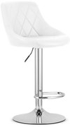 Barová stolička KAST ekokoža / biela (chrómová noha)