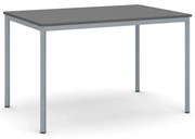 Jedálenský stôl, 120x80 cm, tmavo sivá podnož, grafit